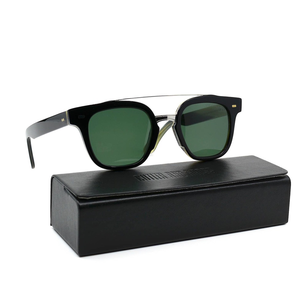 CUTLER&GROSS OF LONDON CG1297S 04 BLACK GREEN AUTHENTIC SUNGLASSES - Picture 1 of 14